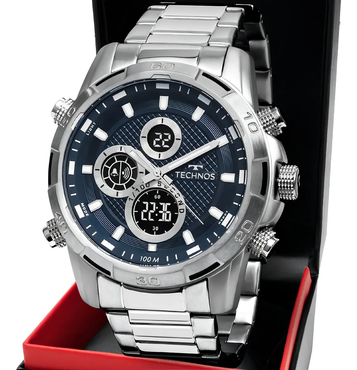 Relógio Technos Masculino Ts Digiana Prata - Bj4060aa/1a