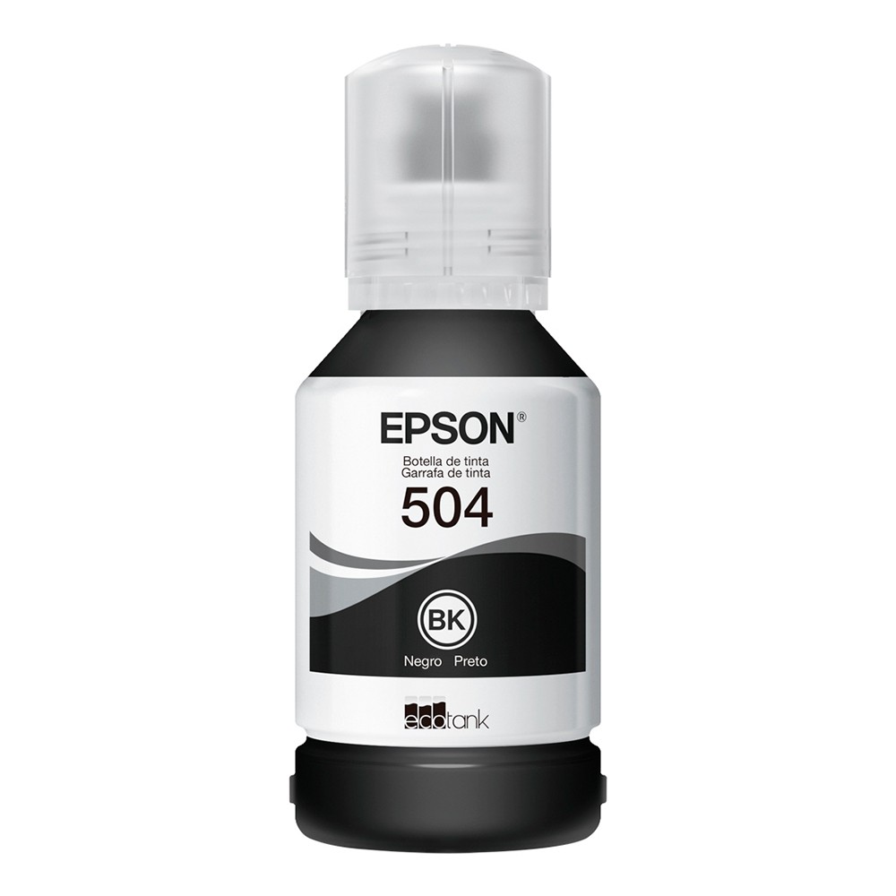 Refil Tanque de Tinta Epson Preto T504 até 7500 Páginas
