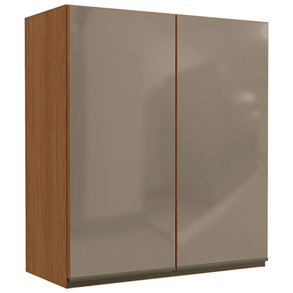 Armário Aéreo 2 Portas com Vidro 80cm MDP Maxxi Kappesberg