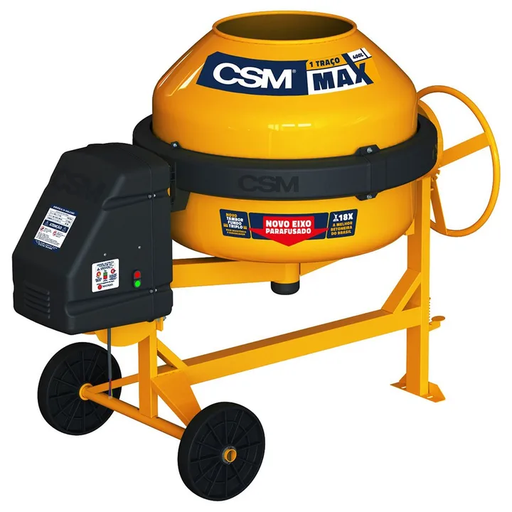 Betoneira Max 1 Traço 400L 2CV Sem Motor com Painel 380V CSM-71000204