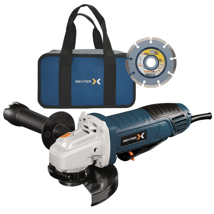Esmerilhadeira Angular 5" Dexter 800AG2-125.512P 800W com Bolsa de Ferramentas e Disco
