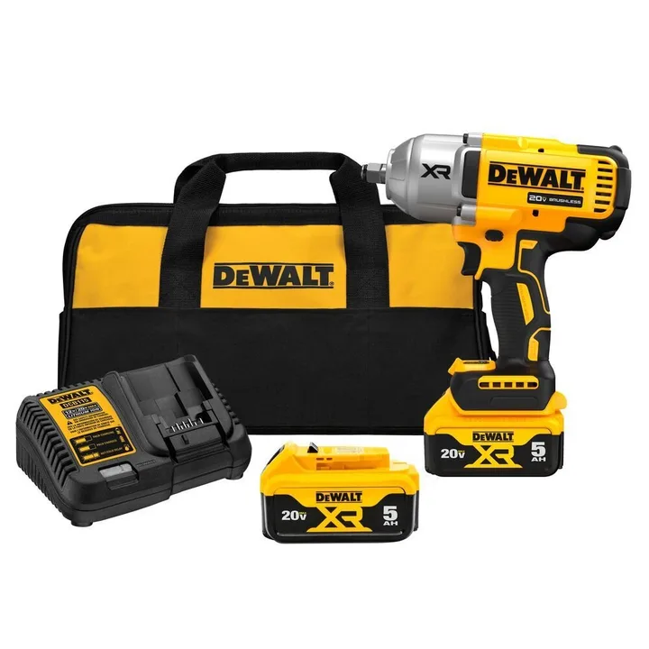 Chave de Impacto 1/2 Pol 20V Max Brushless com 2 Baterias Carregador e Bolsa DEWALT-DCF900P2-BR