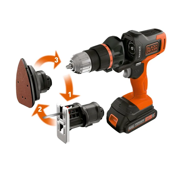Kit de Ferramentas Black &amp; Decker com Maleta 4 Peças Matrix MTX20K3B-BR