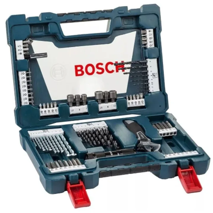 Kit Ferramenta Bosch Para Alvenaria E Madeira Com 83 Pecas