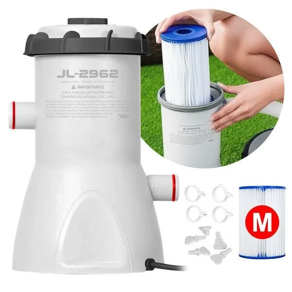 Bomba Filtrante 2.006 L/h Para Piscina Inflável E Estrutural Filtro Vg Plus