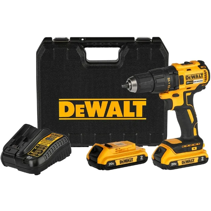 Parafusadeira/Furadeira Brushless 1/2 Pol. com 2 Baterias 20V Li-Ion e Carregador . DEWALT-DCD7771D2-BR
