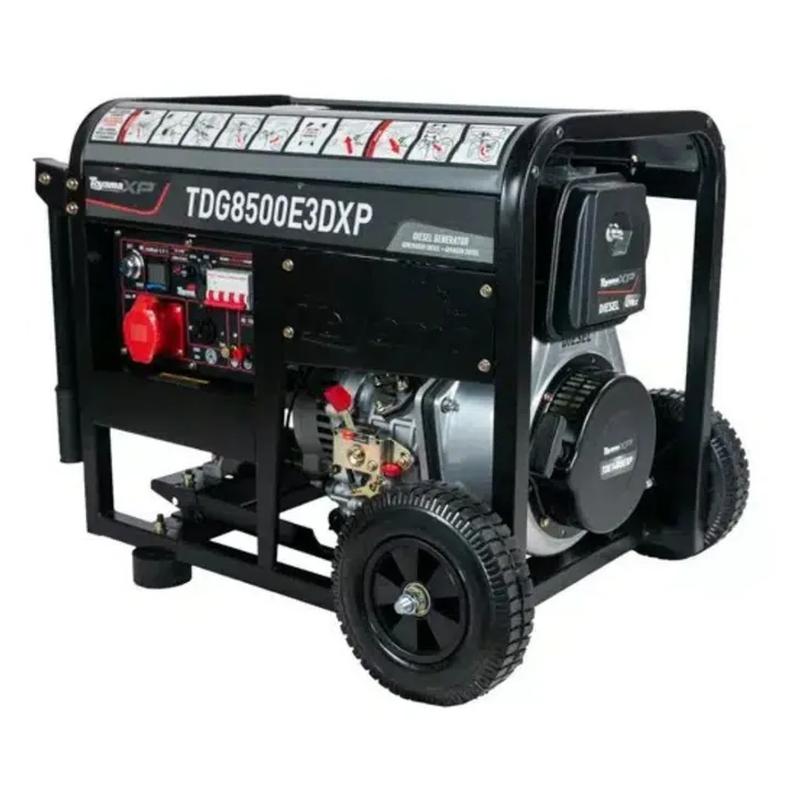 Gerador a Diesel TDG8500E3DXP Trifásico 498CC 7.5kVA com Partida Elétrica TOYAMA-251-056