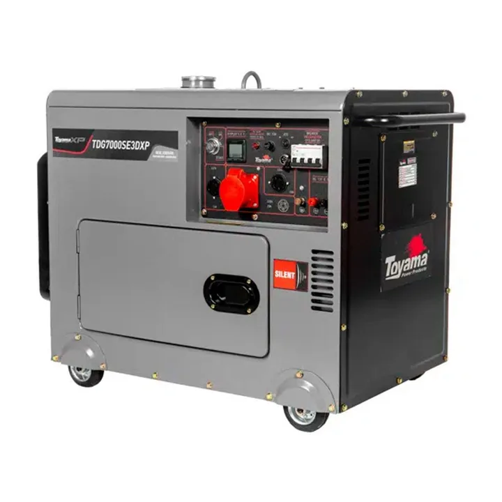 Gerador á Diesel TDG7000SE3DXP Cabinado Trifásico 6,5Kva 418cc com Partida Elétrica TOYAMA-251-073