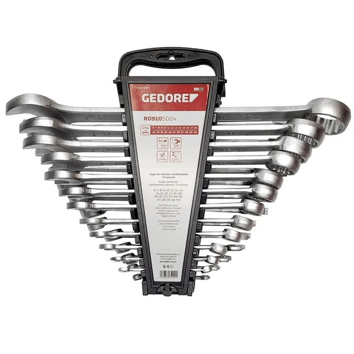 Jogo de Chave Combinada de 6-32mm com 24 Peças GEDORE RED-R09105024