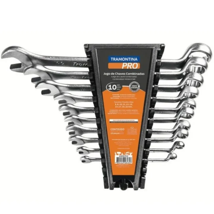 Jogo de Chave Combinada 6 a 22 mm com 10 Peças TRAMONTINA PRO-44660310