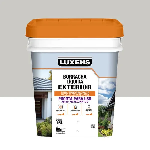 Tinta Emborrachada Fosco Premium Externo Crômio 16L Luxens