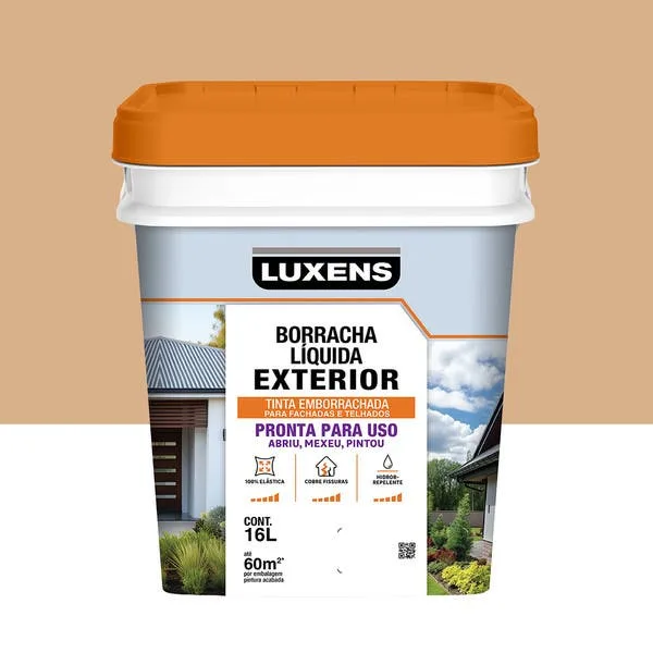 Tinta Emborrachada Fosco Premium Externo Camurça 16L Luxens