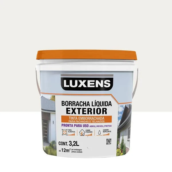 Tinta Emborrachada Fosco Standard Externo Branco 3,2L Luxens