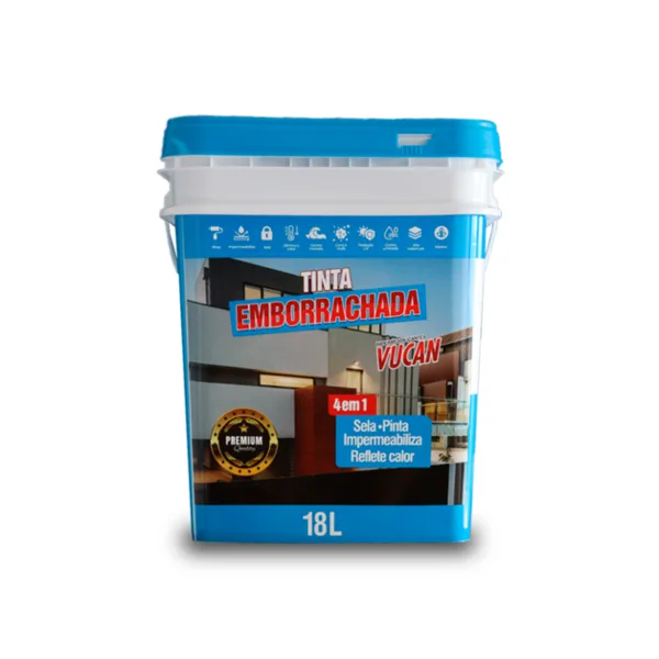 Tinta Emborrachada Vucan-branco Neve 18 Lts