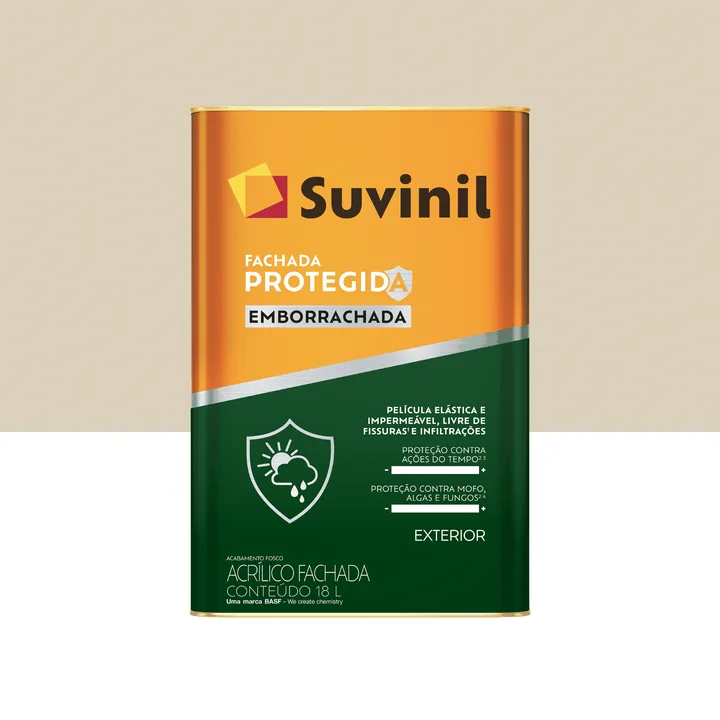 Tinta Fosco Emborrachada Fachada Protegida Palha 18L Suvinil