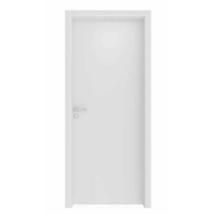 Kit Porta De Madeira 210x70cm Batente Ultra 11cm Lisa Premium Famossul Branco