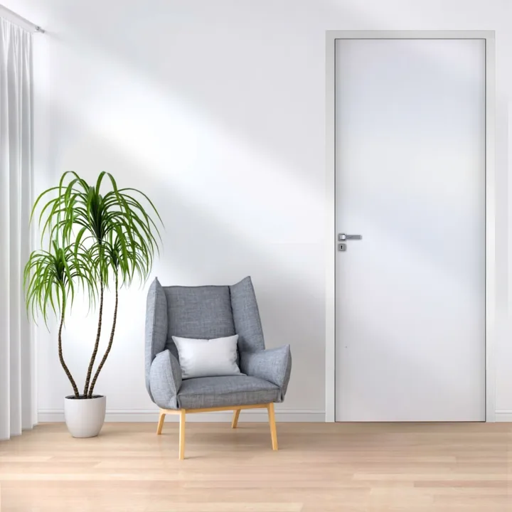 Kit Porta De Madeira 210x82cm Batente 9,5cm Lisa Primer Uniportas Branco