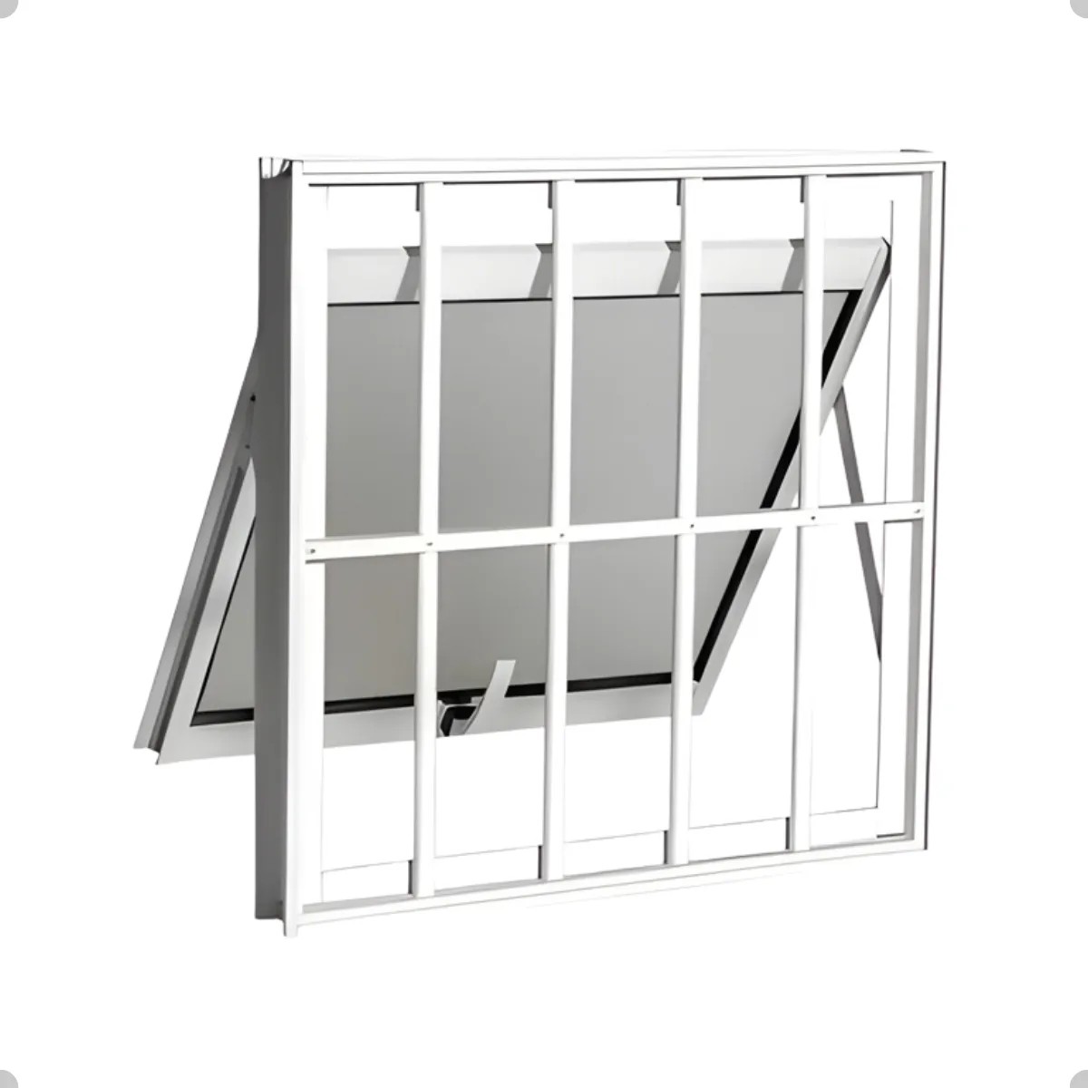 Vitrô Para Banheiro Maxi Ar Com Grade 50x50 Branco Ou Preto
