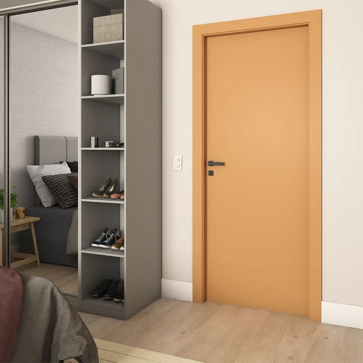 Folha de Porta Madeira de Giro ou Correr Curupixá 210x60cm Sarrafeada Vivace UV Lisa Artens