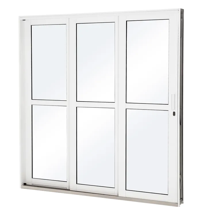 Porta de Correr 3 Folhas Aço Branco 2,13x1,50m Lado Direito Linha Lucasa Facilità Lucasa