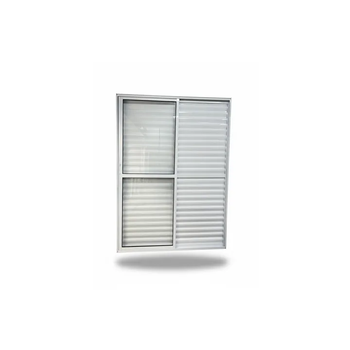 Porta Balcão 3 Folhas Aluminio Branco Com Fechadura 2,10x1,20 Linha 25
