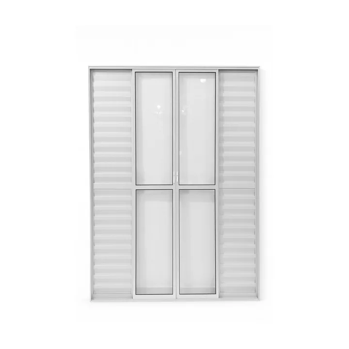 Porta Balcão 6 Folhas Aluminio Branco C/ Trinco 2,10x1,50
