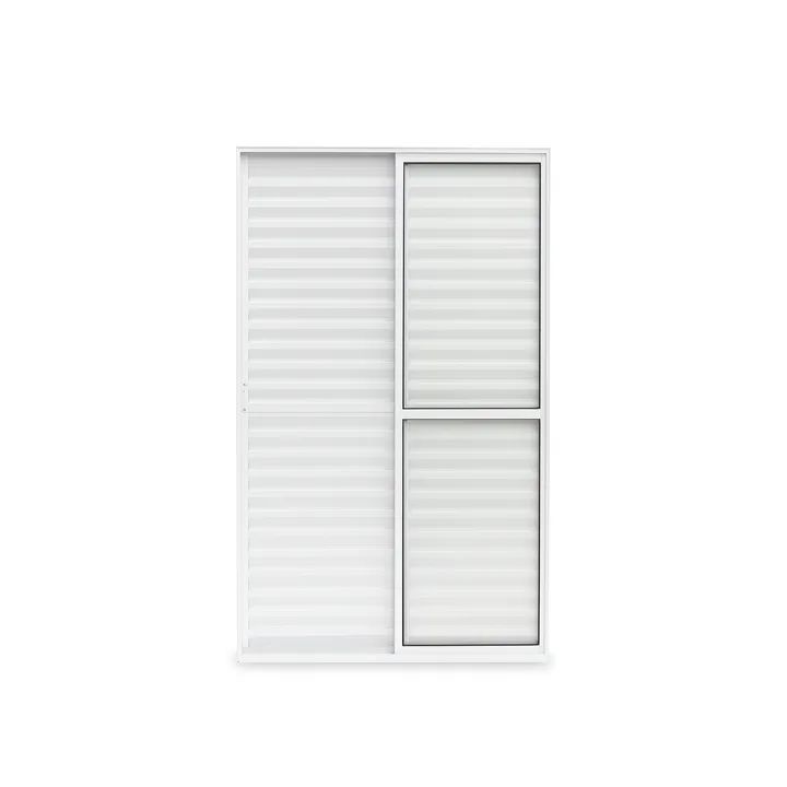 Porta Balcão 3 Folhas Aluminio Branco C/ Trinco 2,10x1,50