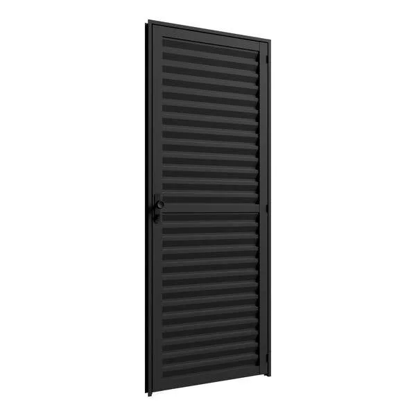 Porta Giro Laminada 0,85m X 2,15m Direita Em Alumínio Preto – Vitrolar