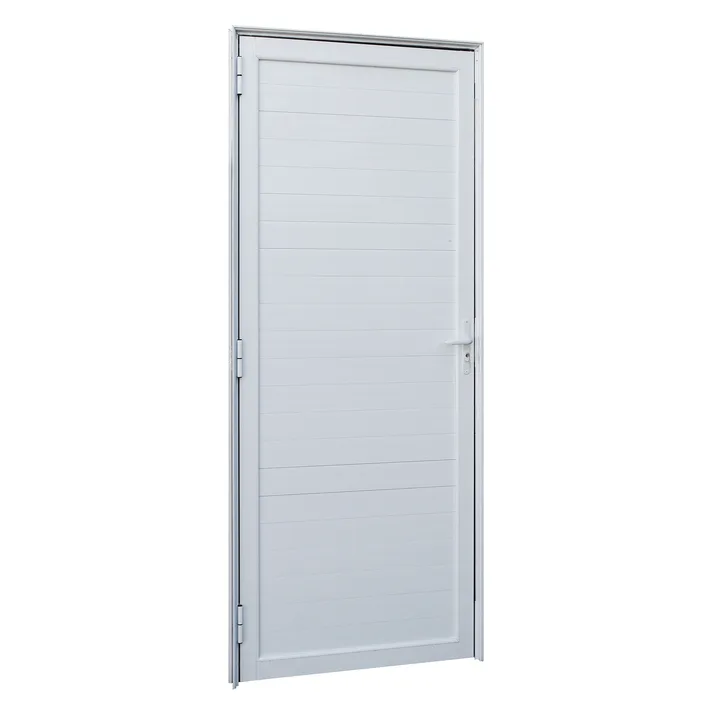 Porta Lambril de Giro Alumínio Branco 2,14x0,86m Lado Esquerdo Linha Vivace Isoxa