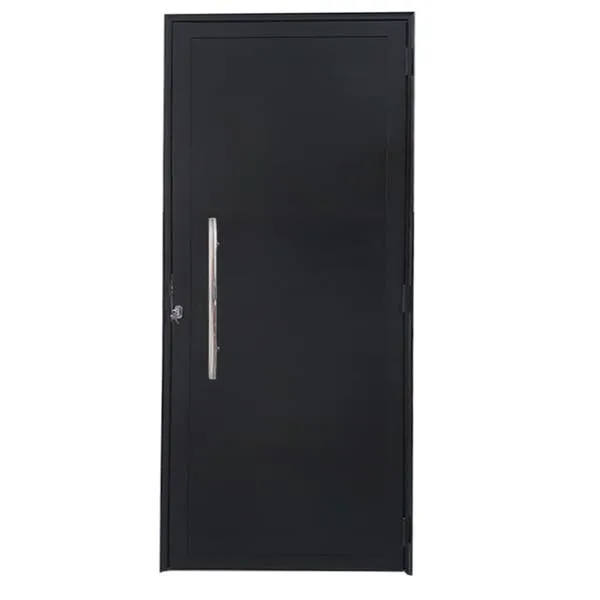 Porta Lambril De Alumínio Preto Com Puxador Linha Veneza Lado:esquerda; Medidas: 210 X 80