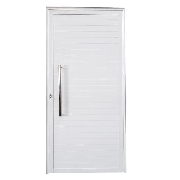 Porta Lambril De Alumínio Branco Com Puxador Linha Veneza Lado:direita; Medidas: 210 X 90