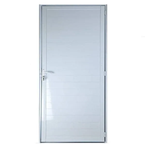 Porta de Alumínio Lambril Branco com Maçaneta - DC Lado:Esquerda;Tamanho:210 x 80