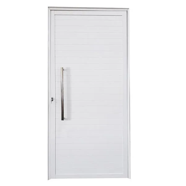 Porta Lambril De Alumínio Branco 2.10 X 0.80 X 0.045 Com Puxador Lado:esquerda