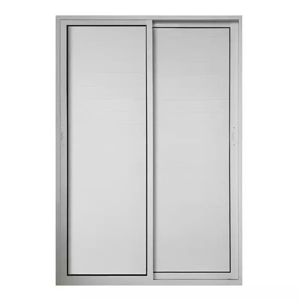 Porta Balcão De Correr Com Veneziana Lambril De Alumínio Branco 3 Folhas Móveis Cmc Classic - 2.10 (a) X 1.50 (l)
