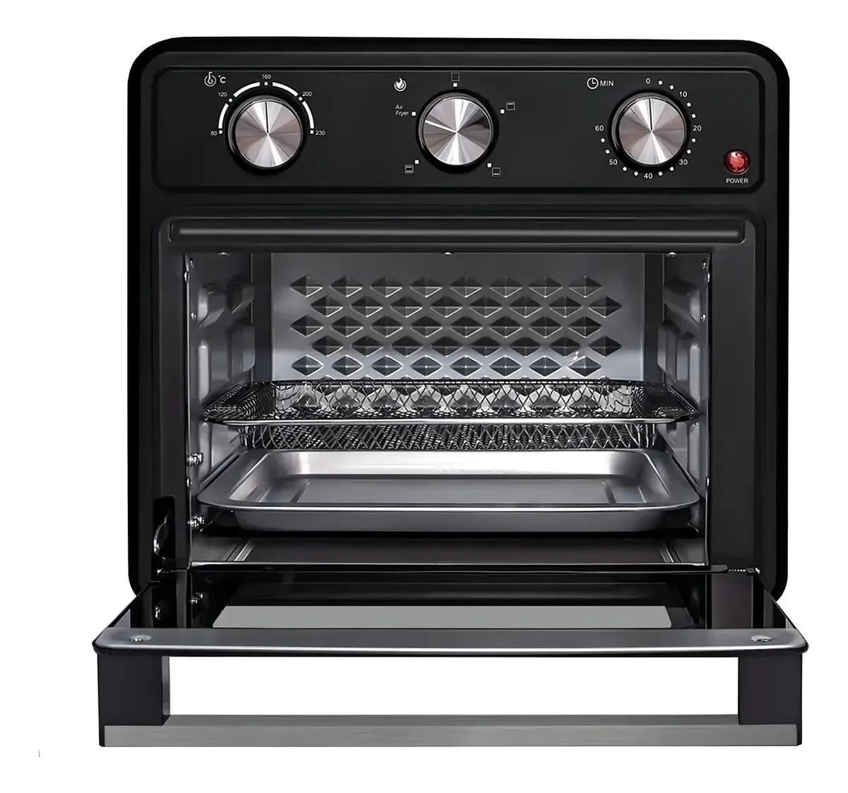 Forno Elétrico Aifryer De Bancada Fogatti 22 Litros Preto