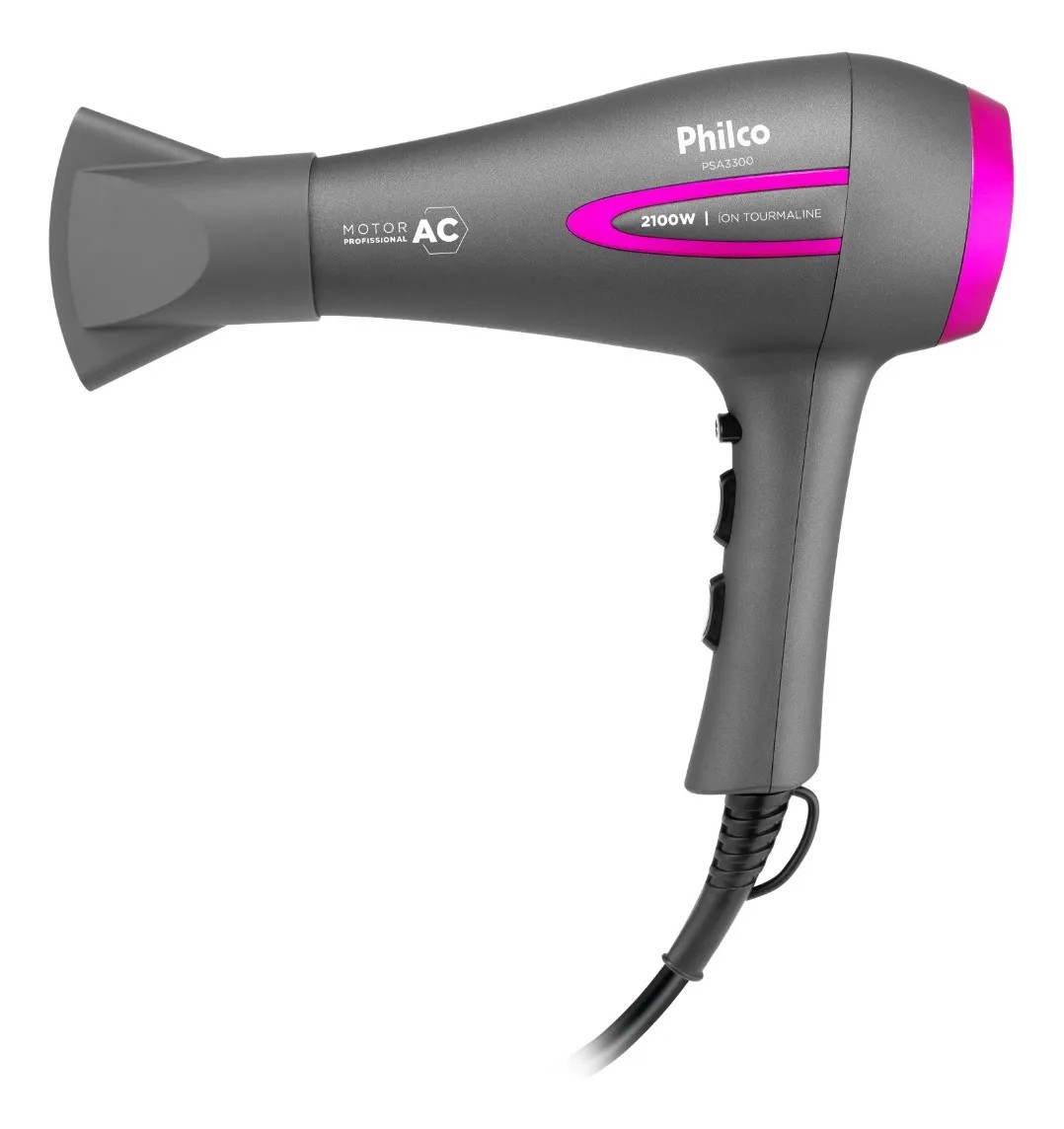 Secador De Cabelos Philco  2100w Cor Cinza