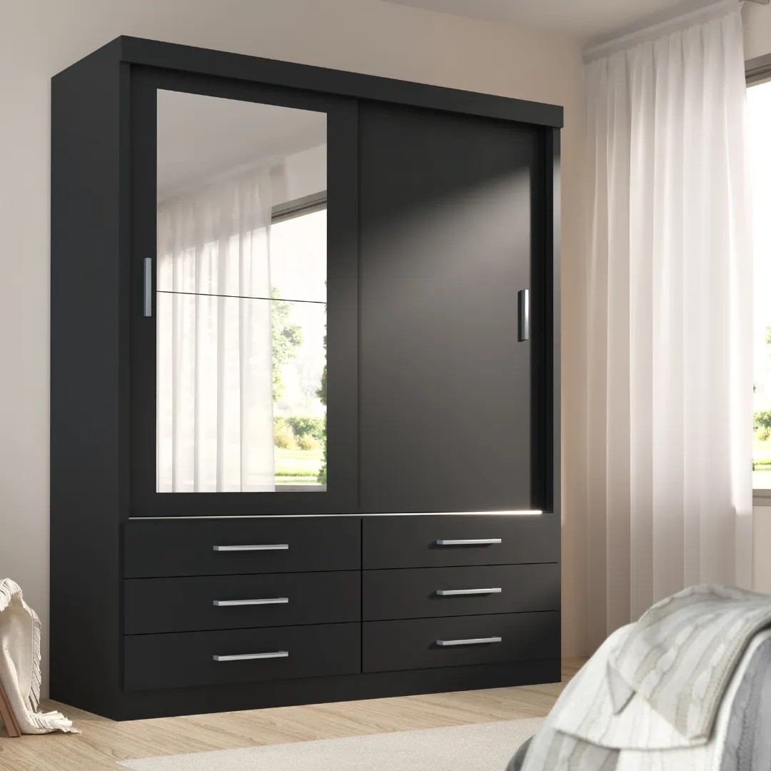 Guarda Roupa Tonielque Móveis GR Capri 2P/Esp Onix