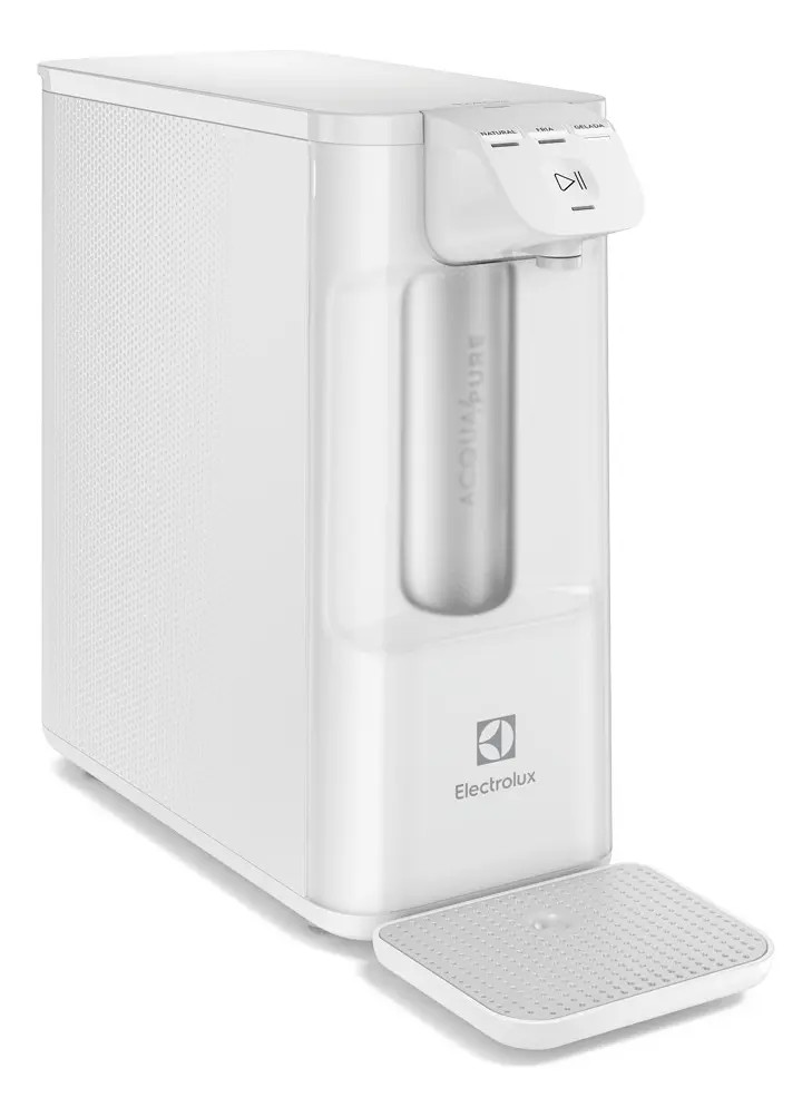 Purificador de Água Gelada Fria e Natural Eletronico Placa Compacto Electrolux PE12B com Filtro Carvão 6 meses ou 3000L Painel