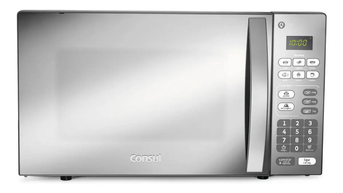 Micro-ondas CM020BF 20 Litros Espelhado com Função Descongelar Cor Cinza e Inox